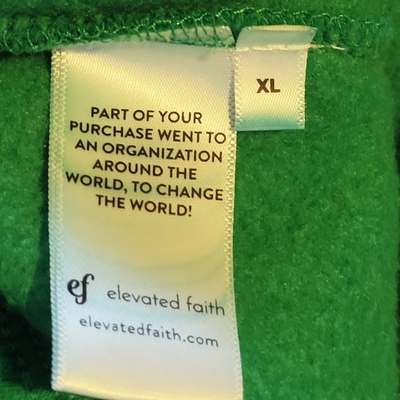 Elevated Faith Kelly Green Our World Needs Jesus Sweatpants Joggers Womens XL - Picture 9 of 12